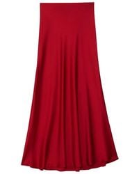 Ottod'Ame - Lange Satijnen Viscose Rok - Lyst