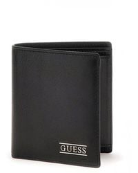 Guess - Schwarze pu-leder brieftasche - boston - Lyst