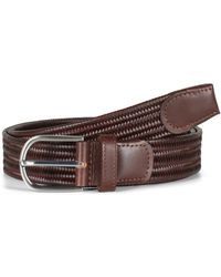 Howard London - Accessoires ,Bruin ,Leer Gevlochten Stretch Riem Asher - Lyst