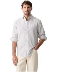 Joop! - Gestreepte Katoenen Shirt - Lyst