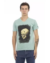 Trussardi - Action grünes v-ausschnitt t-shirt - Lyst