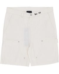 DISCLAIMER - Korte Broeken ,Wit ,Katoen Logo Korte Broek Zachte Pasvorm Katoen - Lyst