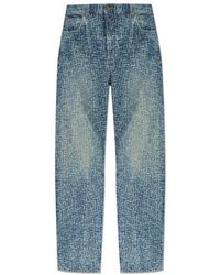 Balmain - Jeans ,Blauw ,Katoen Monogram Jeans - Lyst