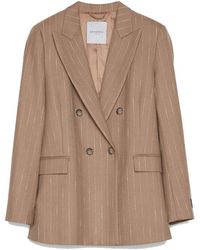 Ermanno Scervino - Jassen ,Bruin ,Katoen Dubbelrijige Blazer - Lyst