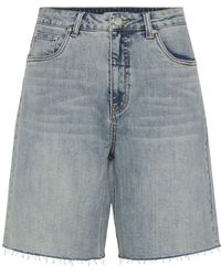 Gestuz - Korte Broeken ,Blauw ,Denim Denim Shorts - Lyst