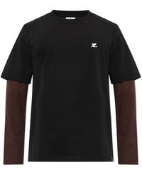 Courreges - T-Shirt Met Lange Mouwen - Lyst