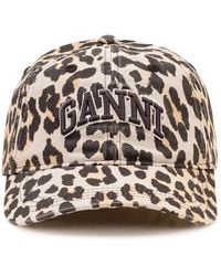 Ganni - Canvas Cap Leo Emb - Lyst