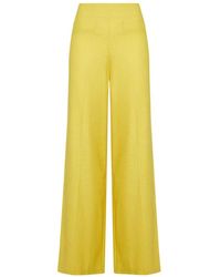 SIMONA CORSELLINI - Wide Trousers - Lyst