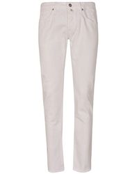 Incotex - Weiße Slim Fit Baumwollstretchhose - Lyst