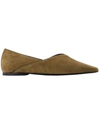 TOTEME - Schoenen ,Groen ,Leer Groene Leren Sandalen Met Messing Details - Lyst