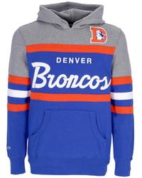 Mitchell & Ness - Hoodies & Sweatvesten ,Veelkleurig ,Katoen Denver Broncos Nfl Headcoach Hoodie - Lyst