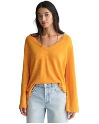 GANT - V-Neck Knitwear - Lyst