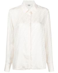 Fendi - Ff Silk Shirt - Lyst