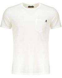 Moorer - Baumwoll T-Shirt Mit Fronttasche - Lyst