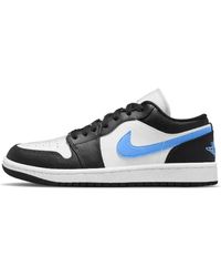 Nike - Niedrige Schwarze Universitätsblaue Sneakers - Lyst