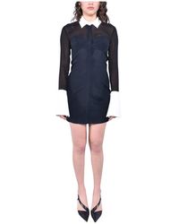 MVP WARDROBE - Mini Overhemdjurk Met Lange Mouwen - Lyst