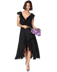 Crās - Wickelkleid Mit Rüschen Und V-Ausschnitt - Lyst