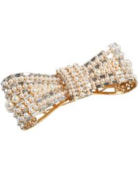 Dolce & Gabbana - Broche Parel Crystal Bow Hair Clip - Lyst