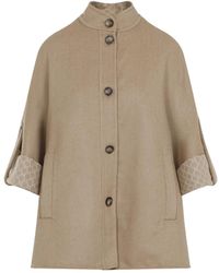Max Mara - Jassen ,Wol Luxe Nude & Neutrals Wol Kasjmier Jas - Lyst