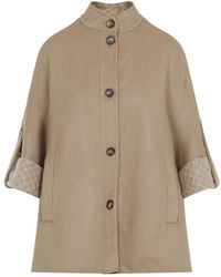 Max Mara - Jassen ,Wol Luxe Nude & Neutrals Wol Kasjmier Jas - Lyst