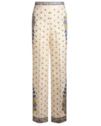 Etro - Rose Jacquard Floral Wide-Leg Hosen - Lyst