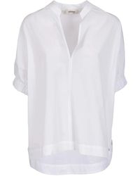 Ottod'Ame - Weiße bluse mit v-ausschnitt - Lyst