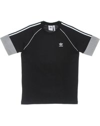adidas - Zwart/Wit Tee Met Iconisch Ontwerp - Lyst