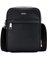 BOSS - Elegante borsa reporter con strisce iconiche - Lyst