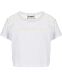 Iceberg - Cotton and organza t-shirt - Lyst