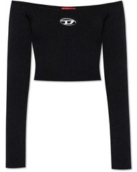 DIESEL - Truien & Vesten ,Zwart ,Polyester M-Vera-Ls Sweater - Lyst
