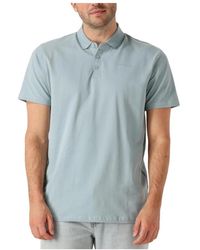 Pure Path - Tops ,Blauw ,Katoen Lichtblauwe Regular Fit Polo T-Shirts - Lyst