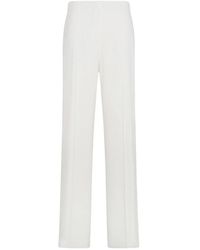 Seventy - Broeken ,Wit ,Stretch Cady Crêpe Viscose Lange Broek - Lyst