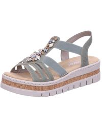 Rieker - V4949 Keilabsatz-Sandale - Lyst