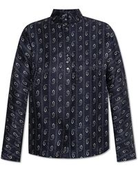 Tory Burch - Overhemden ,Blauw ,Gestreept Overhemd - Lyst