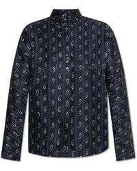 Tory Burch - Overhemden ,Blauw ,Gestreept Overhemd - Lyst