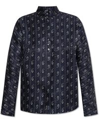 Tory Burch - Overhemden ,Blauw ,Gestreept Overhemd - Lyst