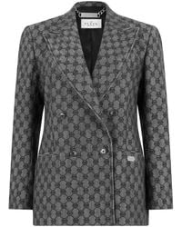 Philipp Plein - Double-Breasted Dame Fit Blazer Monogram - Lyst
