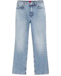 HUGO - Straight Fit Jeans - Lyst
