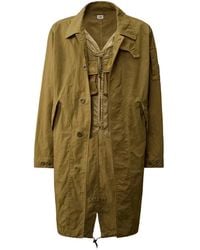 C.P. Company - Lens-Detail Long-Sleeve Coat - Lyst