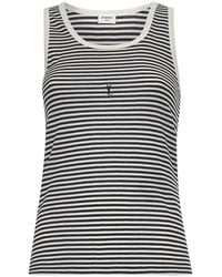 Saint Laurent - Striped Tank Top - Lyst