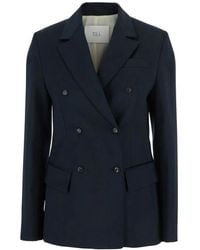 Tela - Jassen ,Blauw ,Wol Soho Blazer Jas - Lyst