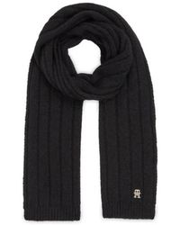 Tommy Hilfiger - Sciarpa classica nera - Lyst