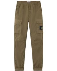 Stone Island - Cotton Trousers - Lyst