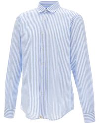 Peuterey - Overhemden ,Blauw ,Katoen Etienne Rig - Lyst