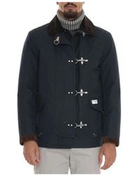 Fay - Fluweel Kraag Iconische Jas - Lyst