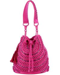 La Carrie - Fuchsia studded bucket tasche - Lyst