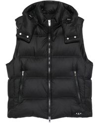 Tatras - Jassen ,Zwart ,Gewatteerd Vest Met Capuchon - Lyst