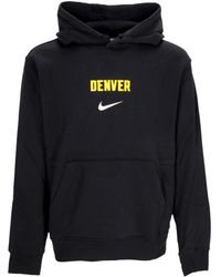 Nike - Herenhoodie Nba City Edition Club Hoodie Dennug Zwart - Lyst