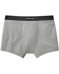 Tom Ford - Ondergoed ,Grijs ,Katoen Logo Taille Boxer Briefs - Lyst