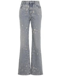 McQueen - Distressed Flared Jeans - Lyst
